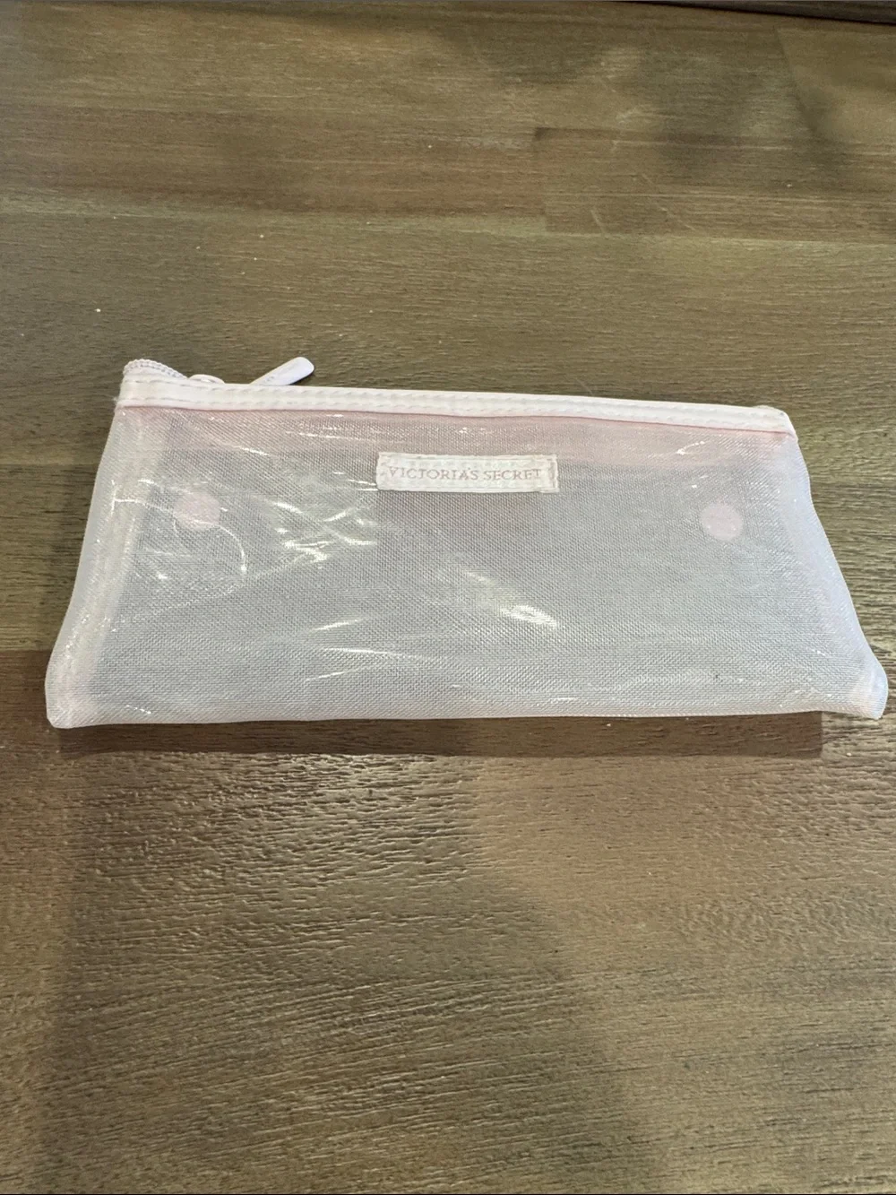 Victoria's Secret Pink Clear Mesh Cosmetic Pouch